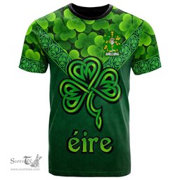 ScotsTee Shop Irish Fay or O Fee Coat of Arms Irish T Shirt Irish Shamrock Triangle Style
