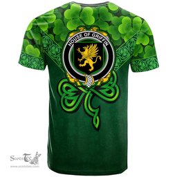 ScotsTee Shop Irish House of GRIFFIN Coat of Arms Irish T Shirt Irish Shamrock Triangle Style