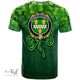 ScotsTee Shop Irish House of O COFFEY Coat of Arms Irish T Shirt Irish Shamrock Triangle Style