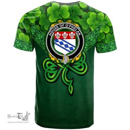 ScotsTee Shop Irish House of O PHELAN Coat of Arms Irish T Shirt Irish Shamrock Triangle Style