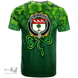 ScotsTee Shop Irish House of O HEGARTY Coat of Arms Irish T Shirt Irish Shamrock Triangle Style
