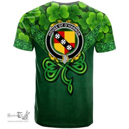 ScotsTee Shop Irish House of O HANNON Coat of Arms Irish T Shirt Irish Shamrock Triangle Style