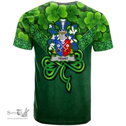 ScotsTee Shop Irish Trant or Trent Coat of Arms Irish T Shirt Irish Shamrock Triangle Style