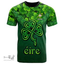 ScotsTee Shop Irish Mullady or O Mullady Coat of Arms Irish T Shirt Irish Shamrock Triangle Style