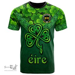 ScotsTee Shop Irish House of O CARROLL Coat of Arms Irish T Shirt Irish Shamrock Triangle Style