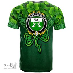 ScotsTee Shop Irish House of O DONOGHUE Coat of Arms Irish T Shirt Irish Shamrock Triangle Style