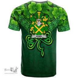 ScotsTee Shop Irish Dowd or O Dowd Coat of Arms Irish T Shirt Irish Shamrock Triangle Style