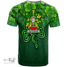 ScotsTee Shop Irish Heffernan or O Heffernan Coat of Arms Irish T Shirt Irish Shamrock Triangle Style