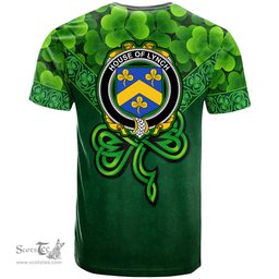 ScotsTee Shop Irish House of LYNCH Coat of Arms Irish T Shirt Irish Shamrock Triangle Style