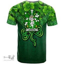 ScotsTee Shop Irish Dargan or McDeargan Coat of Arms Irish T Shirt Irish Shamrock Triangle Style