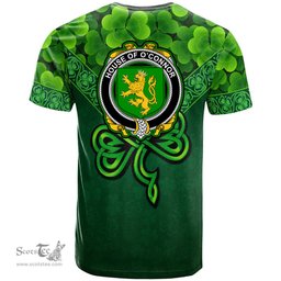 ScotsTee Shop Irish House of O CONNOR Kerry Coat of Arms Irish T Shirt Irish Shamrock Triangle Style