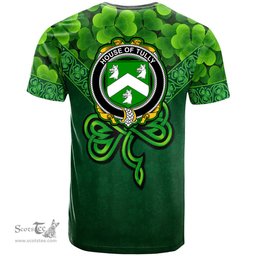 ScotsTee Shop Irish House of TULLY MACATILLA Coat of Arms Irish T Shirt Irish Shamrock Triangle Style