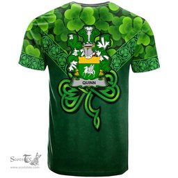 ScotsTee Shop Irish Quinn or O Quin Coat of Arms Irish T Shirt Irish Shamrock Triangle Style