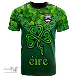 ScotsTee Shop Irish House of FRENCH Coat of Arms Irish T Shirt Irish Shamrock Triangle Style