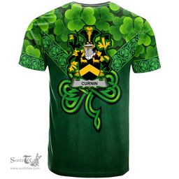 ScotsTee Shop Irish Curnin or O Curneen Coat of Arms Irish T Shirt Irish Shamrock Triangle Style