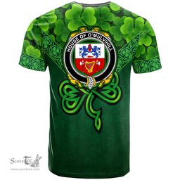 ScotsTee Shop Irish House of O MULVIHILL Coat of Arms Irish T Shirt Irish Shamrock Triangle Style