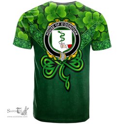 ScotsTee Shop Irish House of O DONOVAN Coat of Arms Irish T Shirt Irish Shamrock Triangle Style