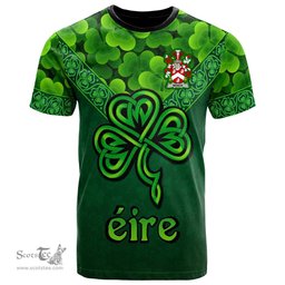 ScotsTee Shop Irish Monck or Moncke Coat of Arms Irish T Shirt Irish Shamrock Triangle Style