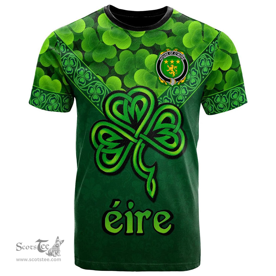 ScotsTee Shop Irish House of O MORE Coat of Arms Irish T Shirt Irish Shamrock Triangle Style