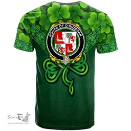 ScotsTee Shop Irish House of O RIORDAN Coat of Arms Irish T Shirt Irish Shamrock Triangle Style