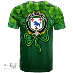 ScotsTee Shop Irish House of O CROWLEY Coat of Arms Irish T Shirt Irish Shamrock Triangle Style