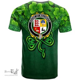 ScotsTee Shop Irish House of MACGRATH Coat of Arms Irish T Shirt Irish Shamrock Triangle Style