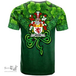 ScotsTee Shop Irish Bryne or Brinn Coat of Arms Irish T Shirt Irish Shamrock Triangle Style