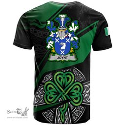 ScotsTee Shop Irish Joynt Coat of Arms Irish T Shirt Irish Celtic Cross & Shamrock