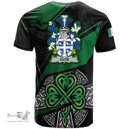 ScotsTee Shop Irish Olde Coat of Arms Irish T Shirt Irish Celtic Cross & Shamrock