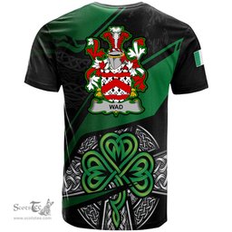 ScotsTee Shop Irish Wad Coat of Arms Irish T Shirt Irish Celtic Cross & Shamrock