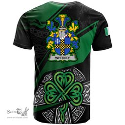 ScotsTee Shop Irish Whitney Coat of Arms Irish T Shirt Irish Celtic Cross & Shamrock