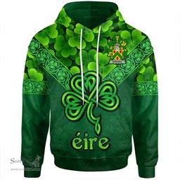 ScotsTee Shop Irish Drought Coat of Arms Irish Hoodie Ireland Shamrock Triangle Style