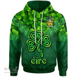 ScotsTee Shop Irish Betham Coat of Arms Irish Hoodie Ireland Shamrock Triangle Style