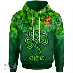 ScotsTee Shop Irish Butt Coat of Arms Irish Hoodie Ireland Shamrock Triangle Style