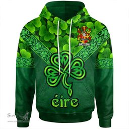 ScotsTee Shop Irish Hicks Coat of Arms Irish Hoodie Ireland Shamrock Triangle Style