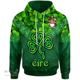 ScotsTee Shop Irish Perceval Coat of Arms Irish Hoodie Ireland Shamrock Triangle Style