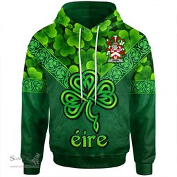 ScotsTee Shop Irish Tipper Coat of Arms Irish Hoodie Ireland Shamrock Triangle Style