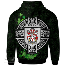 ScotsTee Shop Irish Barran Coat of Arms Irish Hoodie Celtic Ireland Coat Of Arms Badge Pewter Harp Pin