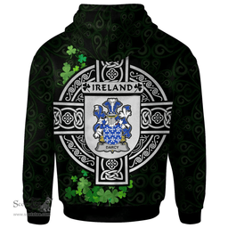 ScotsTee Shop Irish Darcy or Dorsey Coat of Arms Irish Hoodie Celtic Ireland Coat Of Arms Badge Pewter Harp Pin