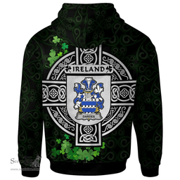 ScotsTee Shop Irish Dardes or Dardis Coat of Arms Irish Hoodie Celtic Ireland Coat Of Arms Badge Pewter Harp Pin