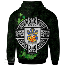 ScotsTee Shop Irish Chatterton Coat of Arms Irish Hoodie Celtic Ireland Coat Of Arms Badge Pewter Harp Pin