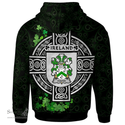 ScotsTee Shop Irish Foster Coat of Arms Irish Hoodie Celtic Ireland Coat Of Arms Badge Pewter Harp Pin