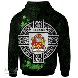 ScotsTee Shop Irish Forkin Coat of Arms Irish Hoodie Celtic Ireland Coat Of Arms Badge Pewter Harp Pin