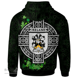 ScotsTee Shop Irish Fyan or Faghan Coat of Arms Irish Hoodie Celtic Ireland Coat Of Arms Badge Pewter Harp Pin