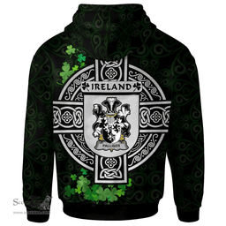 ScotsTee Shop Irish Palliser Coat of Arms Irish Hoodie Celtic Ireland Coat Of Arms Badge Pewter Harp Pin