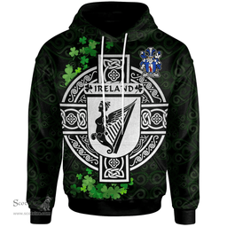 ScotsTee Shop Irish Meath Coat of Arms Irish Hoodie Celtic Ireland Coat Of Arms Badge Pewter Harp Pin