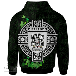 ScotsTee Shop Irish Maxwell Coat of Arms Irish Hoodie Celtic Ireland Coat Of Arms Badge Pewter Harp Pin