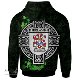 ScotsTee Shop Irish Litton Coat of Arms Irish Hoodie Celtic Ireland Coat Of Arms Badge Pewter Harp Pin