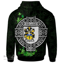 ScotsTee Shop Irish Lincolne Coat of Arms Irish Hoodie Celtic Ireland Coat Of Arms Badge Pewter Harp Pin