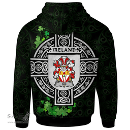ScotsTee Shop Irish Orr Coat of Arms Irish Hoodie Celtic Ireland Coat Of Arms Badge Pewter Harp Pin